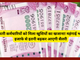 सरकारी कर्मचारियों को मिला खुशियों का खजाना! महंगाई भत्‍ते में इजाफे से इतनी बढ़कर आएगी सैलरी- यहाँ देखे पूरा.......