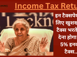 Income Tax Return : इन टैक्सपेयर्स के लिए खुशखबरी! टैक्स भरते वक्त देना होगा बस 5% इनकम टैक्स...