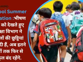 School Summer Vacation : स्कूली छात्रों के लिए अच्छी खबर! भीषण गर्मी को देखते हुए शिक्षा विभाग ने बढ़ाई स्कूलों की छुट्टियां, अब इतने दिन फिर बंद रहेंगे स्कूल