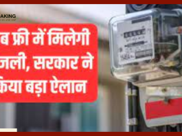 Free Electricity : आम जनता के लिए बड़ी खुशखबरी! मिलेगी Free बिजली, सरकार ने की घोषणा…यहाँ जाने डिटेल्स में